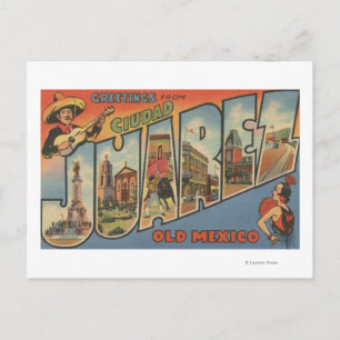 El Paso, Texas - Ciudad Juarez Vykort