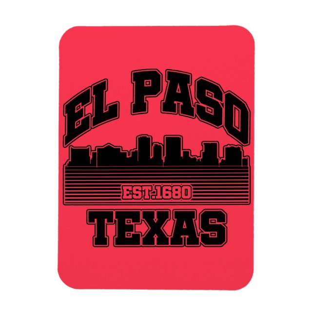 El Paso,Texas Magnet (Vertikal)