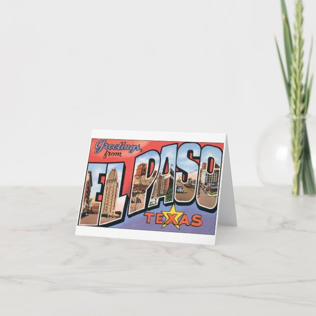 El Paso Texas Notecard Kort (Framsida)
