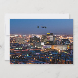 El Paso, Texas på natten Kort