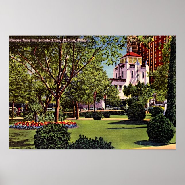 El Paso, Texas Plaza 1940 Poster (Framsidan)