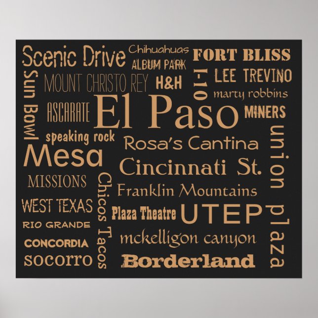 El Paso, Texas Poster (Framsidan)
