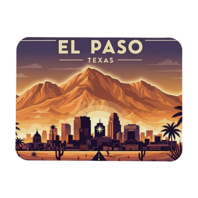 El Paso Texas Resor Magnet (Horisontell)