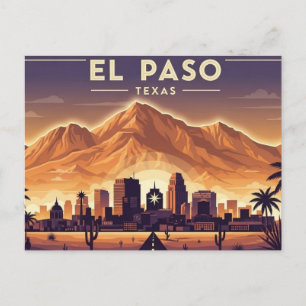El Paso Texas Resor Vykort