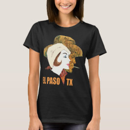 El Paso, Texas, Retro Porträtt, Resa T Shirt