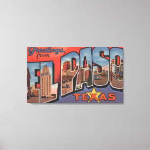 El Paso Texas - stora brevplatser 2 Canvastryck