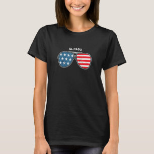 El Paso Texas Tx USA:s städer Amerika 4 juli T Shirt