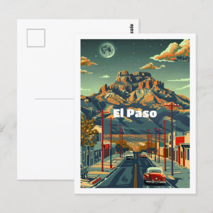 El Paso Texas USA Berömd Travel Ställe Vykort