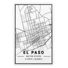 El Paso Texas USA City Travel City Karta Magnet