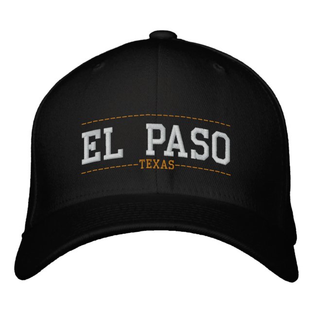 El Paso Texas USA Embroiderade Hats Broderad Keps (Framsida)