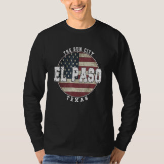 El Paso Texas Vintage American flagga T Shirt