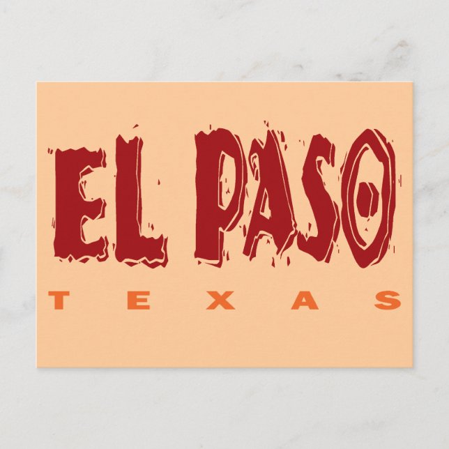 EL PASO, TEXAS VYKORT (Framsida)
