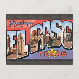 El Paso Texas Vykort