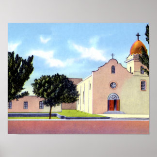 El Paso Texas Ysleta Uppdrag Poster