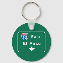 El Paso, TX Road Sign Nyckelring