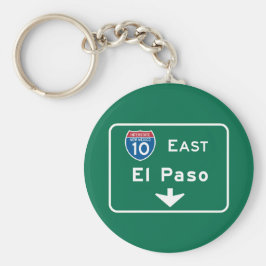 El Paso, TX Road Sign Nyckelring