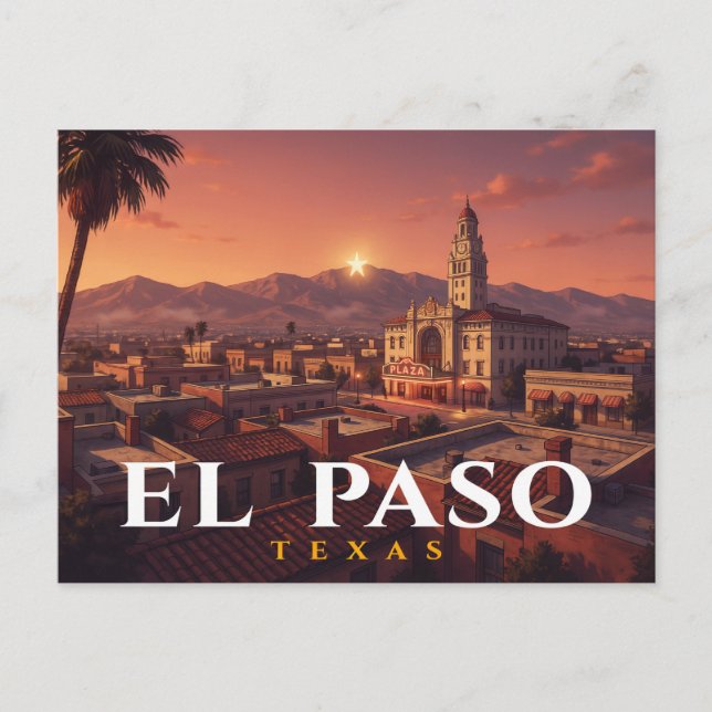 El Paso vykort | Plaza Theatre Downtown souvenir (Framsida)