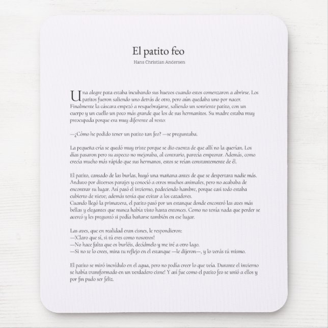 El patito feo musmatta (Framsidan)