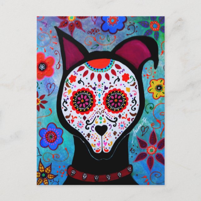 EL PERRO HUND DIA DE LOS MUERTOS VYKORT (Framsida)