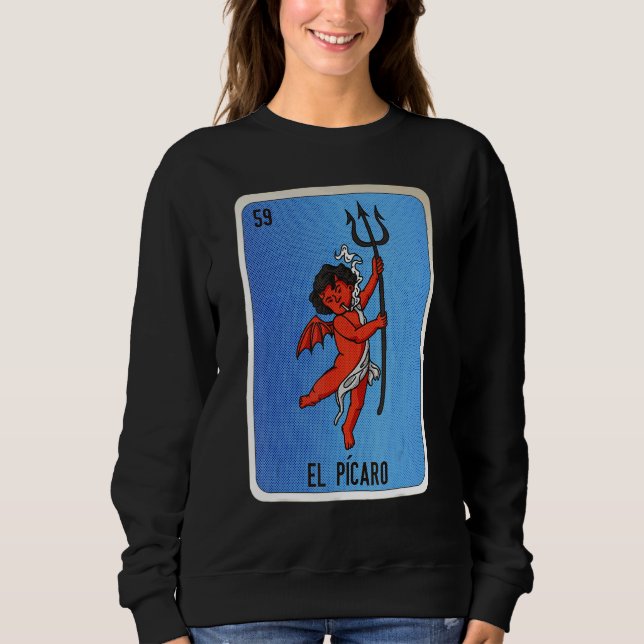 El Pícaro Mexican Slang Lottery Bingo Cards T Shirt (Framsida)