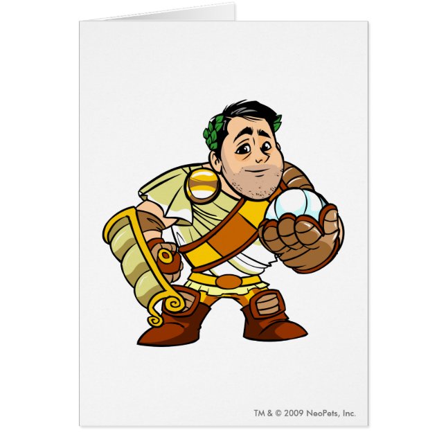 El Picklesaur bemannar den Altador spelare Hälsningskort (Framsidan)