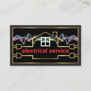 El Powers Guld Home Wiring Ram Visitkort
