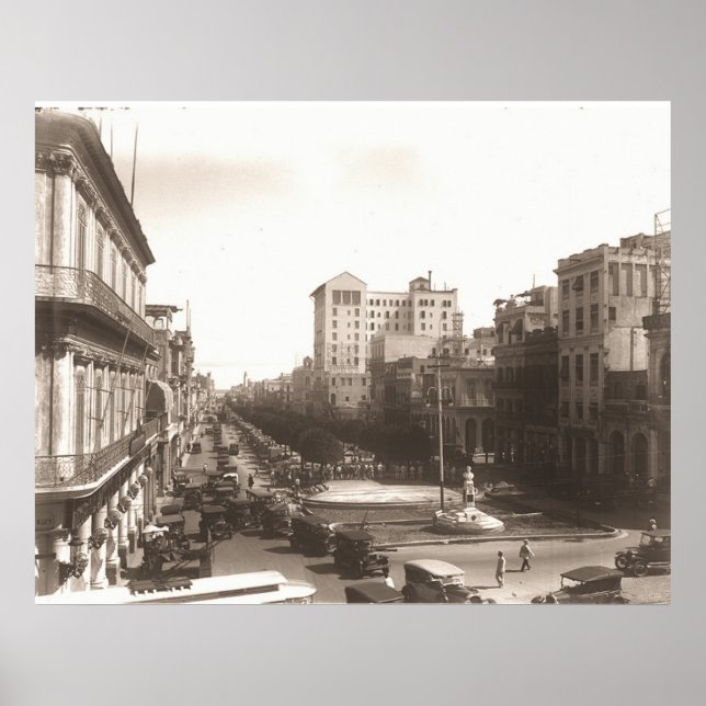 El Prado de La Habana 1920's Foto Antigua Poster (Framsidan)