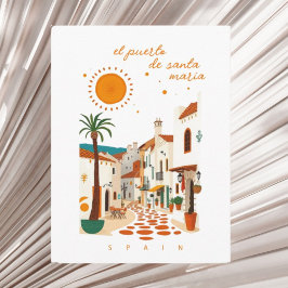 El puerto de santa María Spanien vit stad semester Vykort