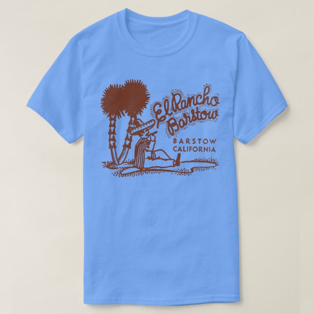 El Rancho Barstow Retro Defunct Restaurant Pub T Shirt (Design framsida)