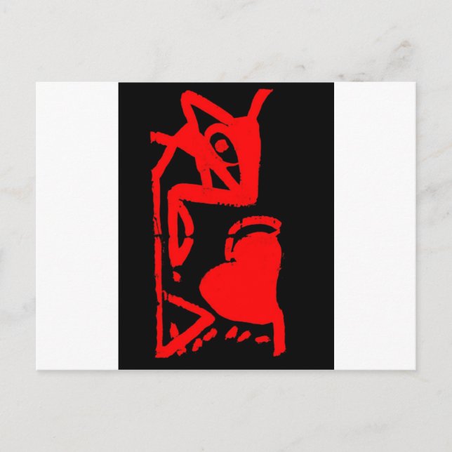 El raton comiendo corazón vykort (Framsida)