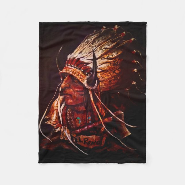 "El Reno Chief" Flanellfilt Fleecefilt (Framsidan)