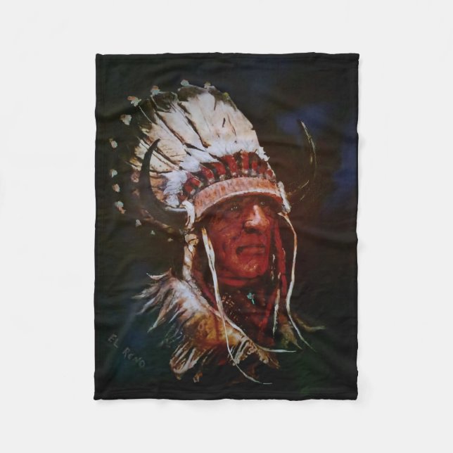 "El Reno Chief" Flanellfilt Fleecefilt (Framsidan)