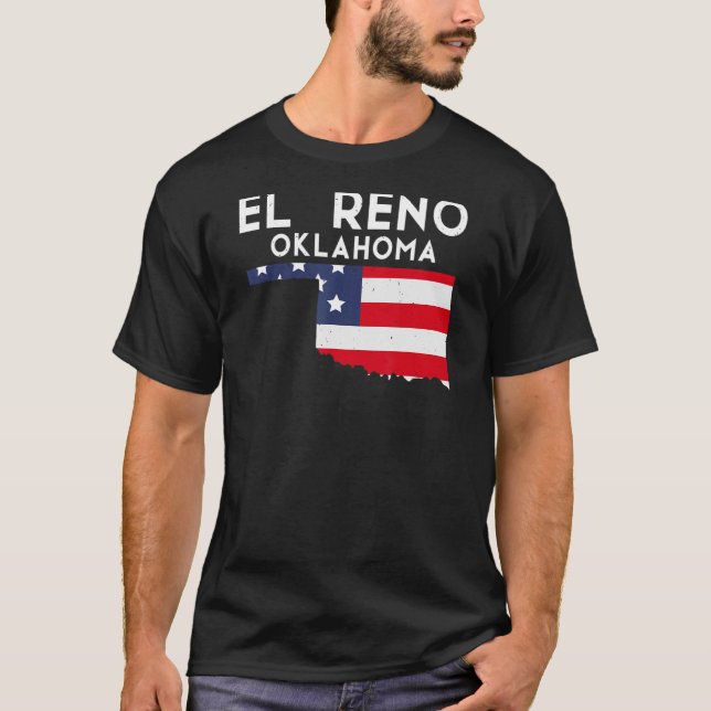El Reno Förenta staterna Staterna Amerika Travel O T Shirt (Framsida)