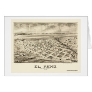 El Reno, reko panorama- karta - 1891 Hälsningskort