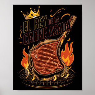 El Rey De La Carne Asada Bbq Cookout Master Kung F Poster