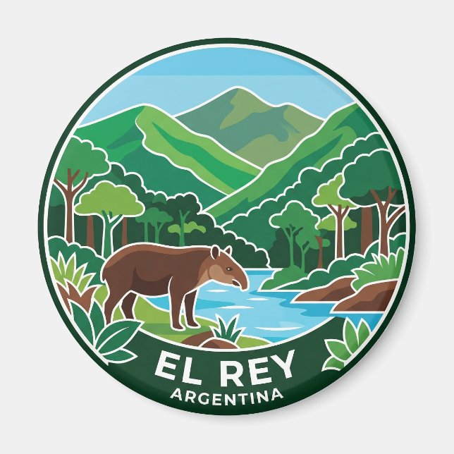 El Rey nationalpark Argentina Magnet (Framsidan)
