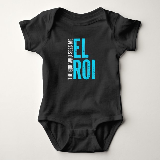 El Roi Herren Som Ser Mig Bibelvers  T Shirt (Framsida)