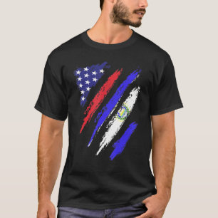 El Salvador American Grown Flagga USA Patriot Heri T Shirt