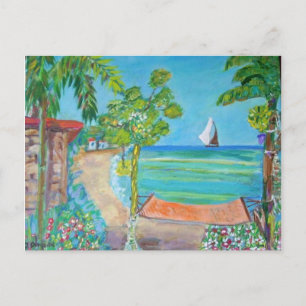 El Salvador Beach Painting - vykort
