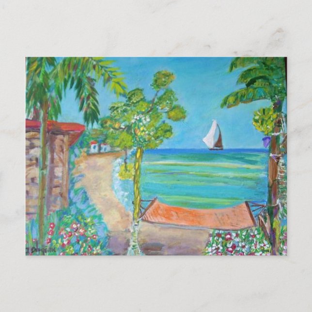 El Salvador Beach Painting - vykort (Framsida)