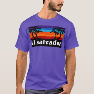 El Salvador Beach Sunset Handflatan Träd Exdoor Su T Shirt