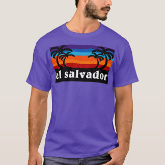 El Salvador Beach Sunset Handflatan Träd Exdoor Su T Shirt