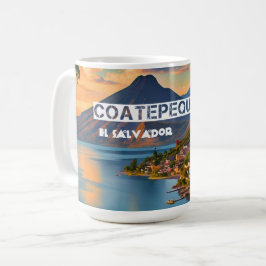 El Salvador | Coatepeque Sjö Travel Vintage Retro Kaffemugg