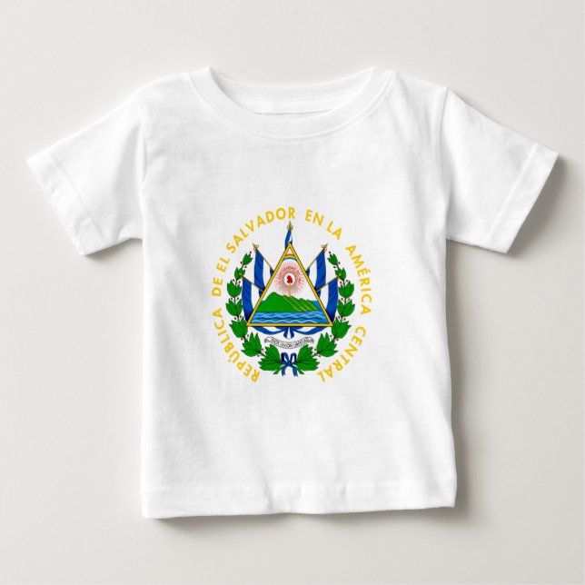 El Salvador - emblem/flagga/vapensköld/symbol T-shirt (Framsida)