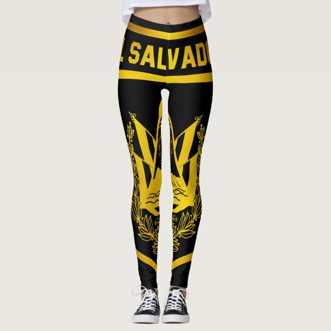 El Salvador Emblem Leggings (Framsida)