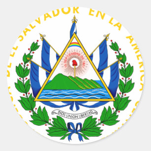 el salvador emblem runt klistermärke