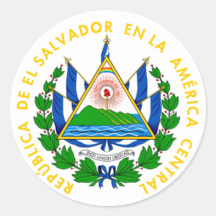 el salvador emblem runt klistermärke