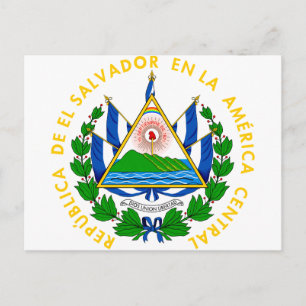 el salvador emblem vykort