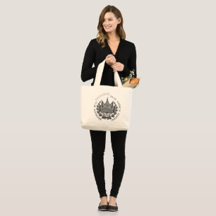 EL Salvador Escudo tote Black and White Jumbo Tygkasse