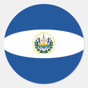 El Salvador Fisheye Flagga Klistermärke